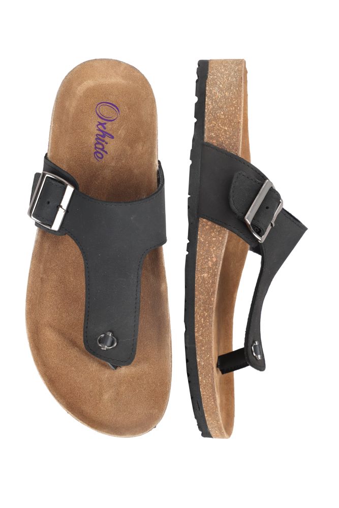 Brown Leather Comfort Slipper -TR 01302 Brown Oxhide