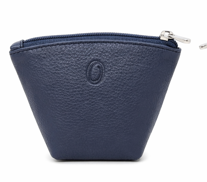 Oxhide Leather Coin Purse , Coin Pouch , Coin Storage Bag 1012 BLUE