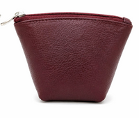 Oxhide Leather Coin Purse , Coin Pouch , Coin Storage Bag 1012 RED