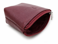 Oxhide Leather Coin Purse , Coin Pouch , Coin Storage Bag 1012 RED