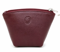 Oxhide Leather Coin Purse , Coin Pouch , Coin Storage Bag 1012 RED