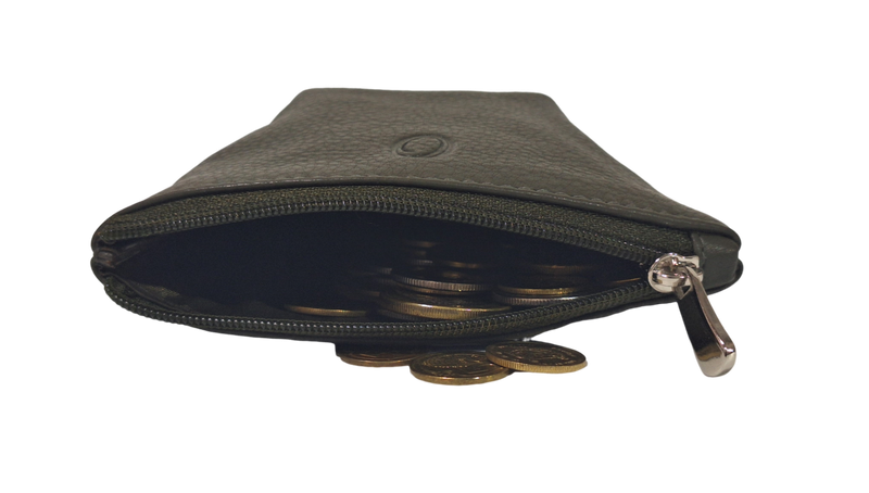 Oxhide Leather Coin Purse , Coin Pouch , Coin Storage Bag 1012 GRN