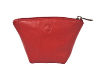 Oxhide Leather Coin Purse , Coin Pouch , Coin Storage Bag 1012 RED