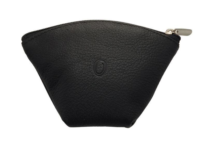 Oxhide Leather Coin Purse , Coin Pouch , Coin Storage Bag 1012 BLACK