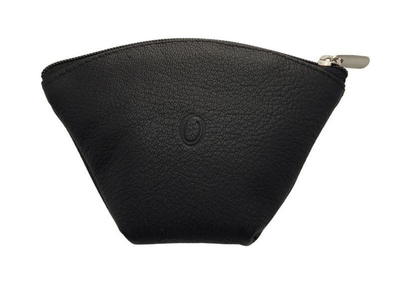 Oxhide Leather Coin Purse , Coin Pouch , Coin Storage Bag 1012 BLACK