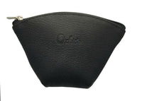 Oxhide Leather Coin Purse , Coin Pouch , Coin Storage Bag 1012 BLACK