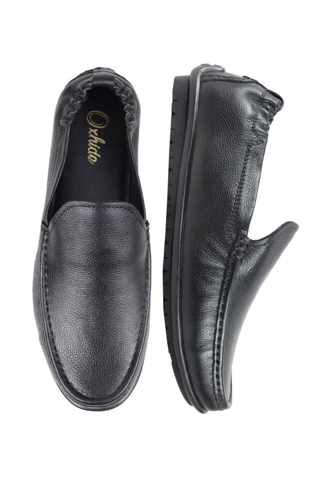 Oxhide Black Loafer Leather Shoes -TR 1060 Oxhide Black