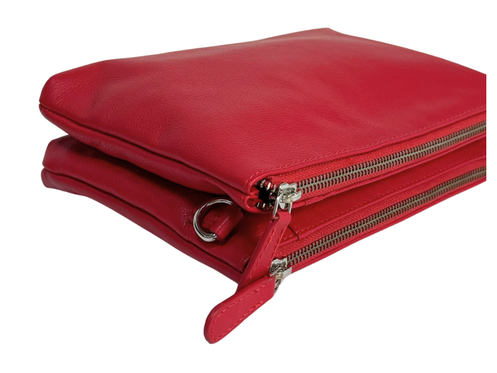 Oxhide Sling Bag - Ella - Top Grain Leather -Oxhide J0064 RED