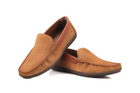 Leather Slip-On Shoes-TR 1403 Tan