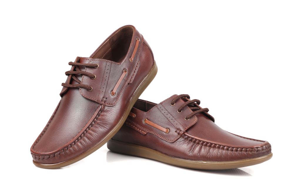 Brown Leather Boat Shoes -TR 1704 BROWN