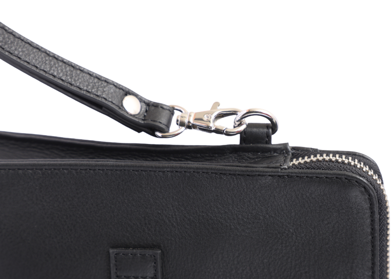 Leather Laptop sleeve - Clutch Bag- Laptop case with Handle- Laptop Case Leather- Oxhide SDB7/SDB8 BLACK