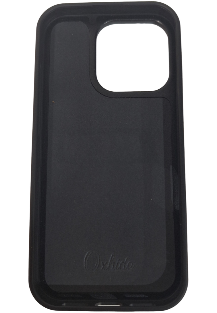 iphone 16 Leather phone covers- full leather phone cover- 1phone 16- oxhide IPH Black