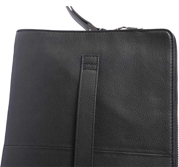 Leather Laptop sleeve - Clutch Bag- Laptop case with Handle- Laptop Case Leather- Oxhide SDB7/SDB8 BLACK