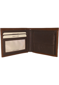 Men leather wallet -Slim wallet - Full Grain Leather designer Wallet- Designer wallet Coin Pouch- DW4CP Fabric Oxhide