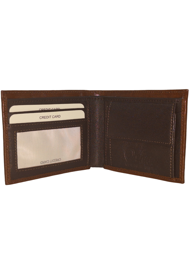 Men leather wallet -Slim wallet - Full Grain Leather designer Wallet- Designer wallet Coin Pouch- DW4CP Fabric Oxhide