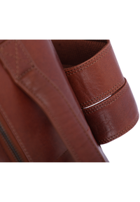Oxhide Leather Backpack - Full Grain Leather Backpack Brown Laptop Backpack -SD01