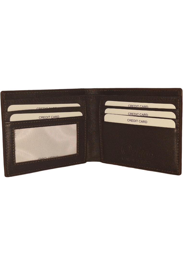 Men leather wallet -Slim wallet - Full Grain Leather designer Wallet- Designer wallet- DW4 Fabric Oxhide