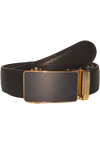 Automatic Black Leather Belt - Real Leather Ratchet Belt - Men Leather Belt with Auto Lock Buckle - TRACK BELT - Auto Lock Black Belt  ABB2B Oxhide