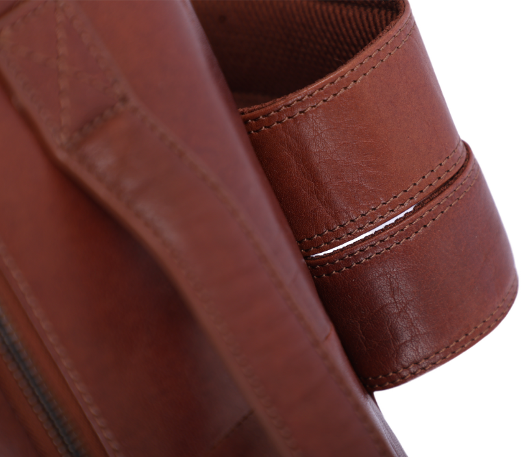 Oxhide Leather Backpack - Full Grain Leather Backpack Brown Laptop Backpack -SD01