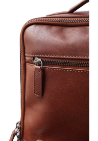 Oxhide Leather Backpack - Full Grain Leather Backpack Brown Laptop Backpack -SD01