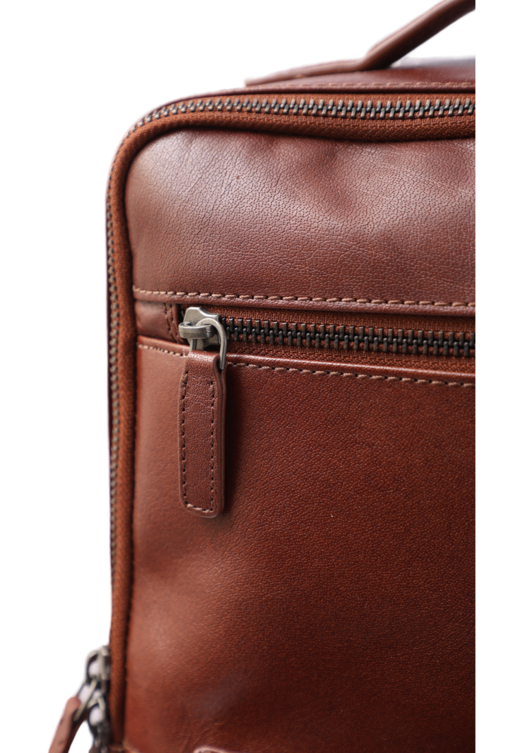 Oxhide Leather Backpack - Full Grain Leather Backpack Brown Laptop Backpack -SD01