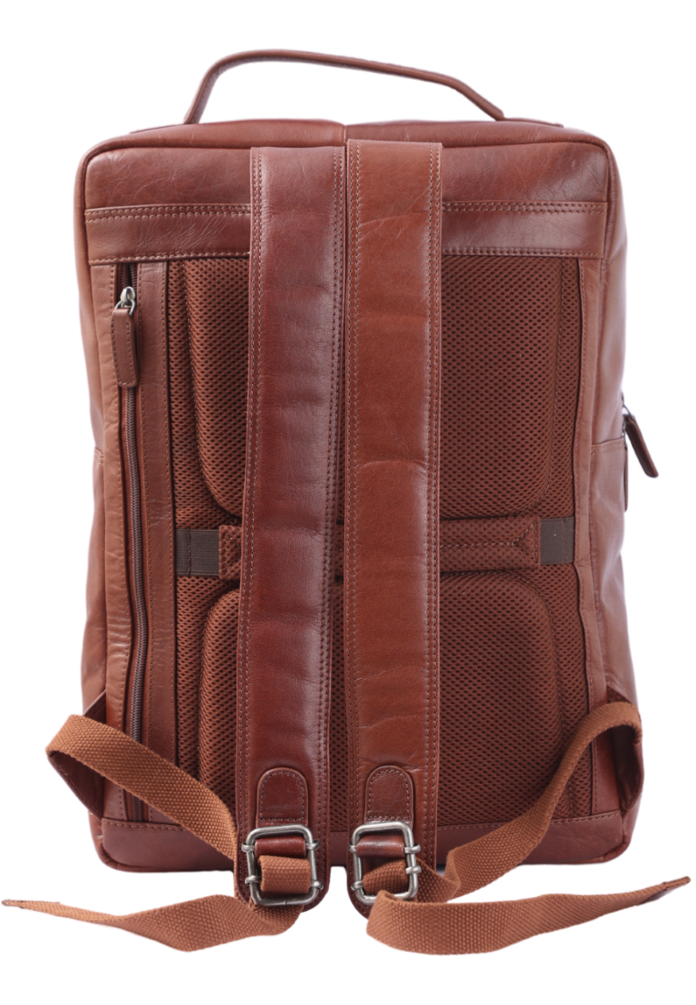 Oxhide Leather Backpack - Full Grain Leather Backpack Brown Laptop Backpack -SD01