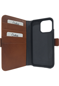 iphone 16 Leather phone covers with card holder- full leather phone cover- 1phone 16- oxhide IPH Brown