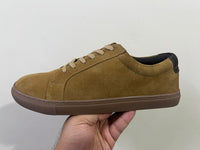 Tan Suede Leather Casual Sneakers-BOM-NEWTON1-BRN