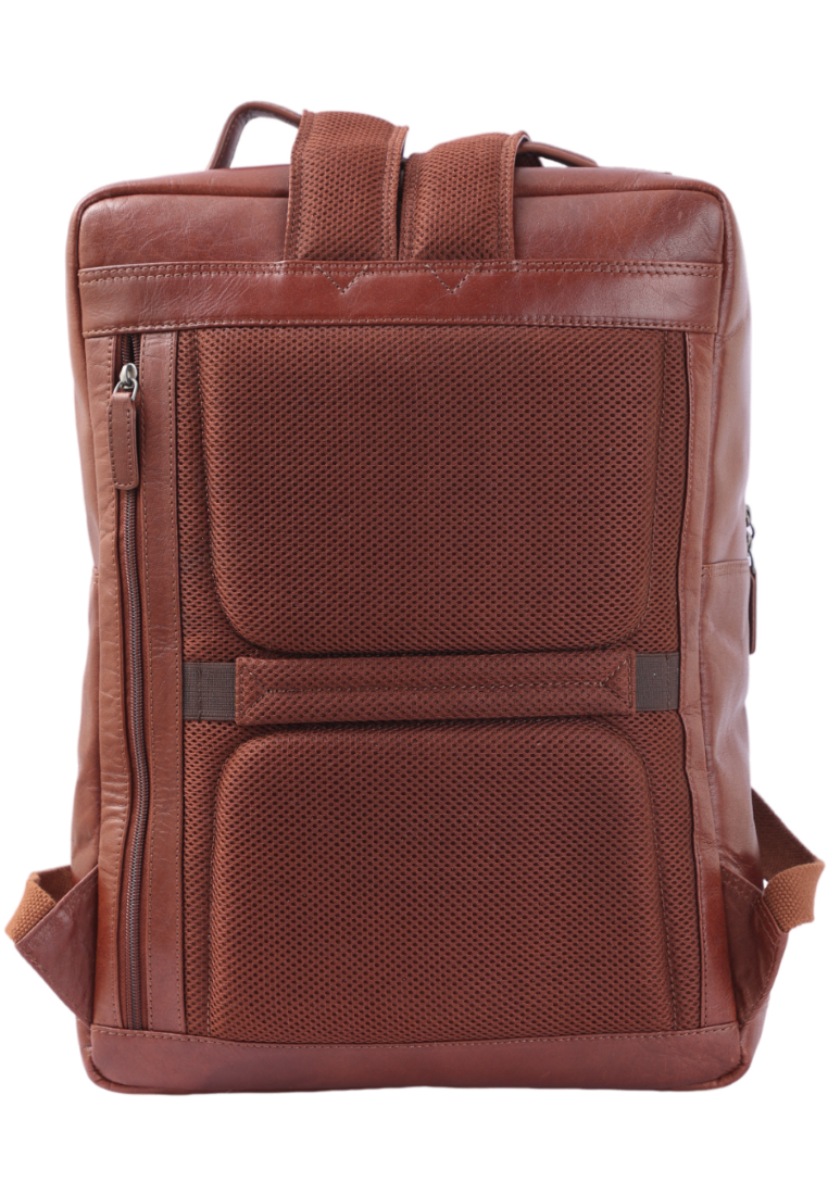 Oxhide Leather Backpack - Full Grain Leather Backpack Brown Laptop Backpack -SD01