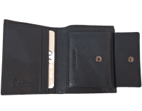 Oxhide Black Cardholder With Coin Pouch- J0010CP BLK