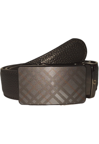 Mens Automatic Leather Belt - Full Grain Leather Ratchet Belt - Men Leather Belt with Auto Lock Buckle - TRACK BELT - Belt without hole -ABB2H Black/BrownOxhide