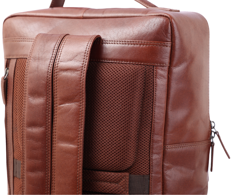 Oxhide Leather Backpack - Full Grain Leather Backpack Brown Laptop Backpack -SD01