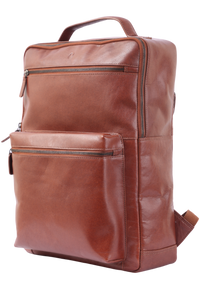 Oxhide Leather Backpack - Full Grain Leather Backpack Brown Laptop Backpack -SD01