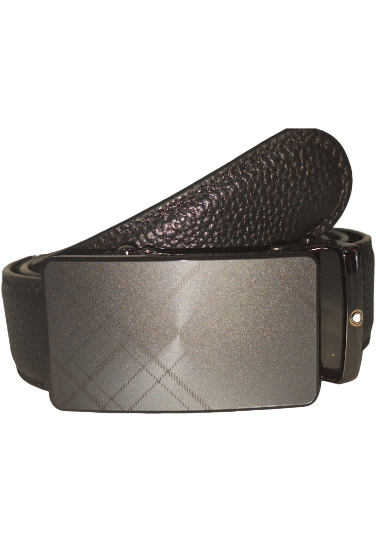 Mens Automatic Leather Belt - Full Grain Leather Ratchet Belt - Men Leather Belt with Auto Lock Buckle - TRACK BELT - Belt without hole -ABB4D Black/BrownOxhide