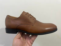 Tan Leather Formal Lace-Up Shoes-BOM-MXG931-TAN