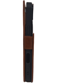 iphone 16 Leather phone covers with card holder- full leather phone cover- 1phone 16- oxhide IPH Brown