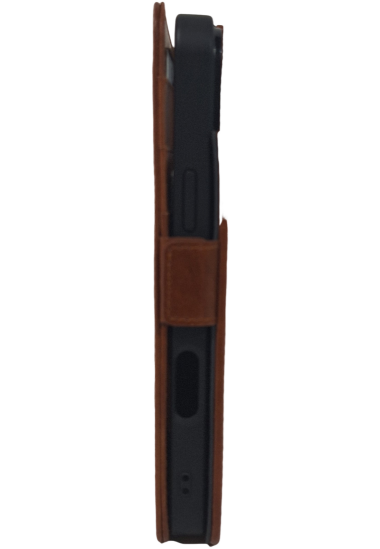 iphone 16 Leather phone covers with card holder- full leather phone cover- 1phone 16- oxhide IPH Brown