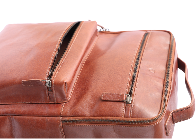 Oxhide Leather Backpack - Full Grain Leather Backpack Brown Laptop Backpack -SD01