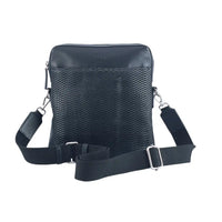 Premium Leather Messenger Bag - Full Grain Leather Sling Bag - Leather Bag for Men CR10 BLACK