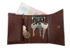 Key Wallet Coin Pouch - Leather Key Pouch - Leather Coin Pouch - Leather Coin Case - Oxhide J0023 Brown