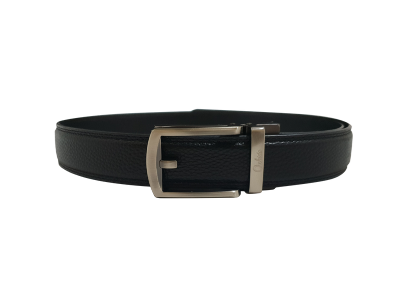 Luxury Black Belt for Men - Ratchet Leather Belt - Belts with exclusive buckles - Belts for Evening Wear 30 mm or 3 cm-BLA26 Oxhide