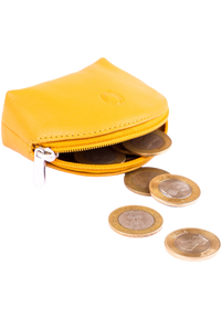 Oxhide Leather Coin Purse 2243 Yellow