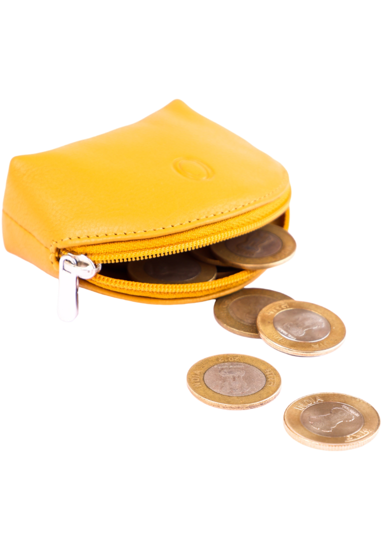 Oxhide Leather Coin Purse 2243 Yellow
