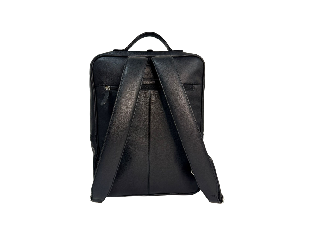 Full Grain Leather Backpack - Leather Rucksack - Leather Laptop Backpack for Men- Oxhide BLACK J0080