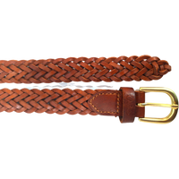 Braided casual Leather Belt - Full Grain Leather Belt - Leather Belt Men For Jean -BRD 25 mm Oxhide