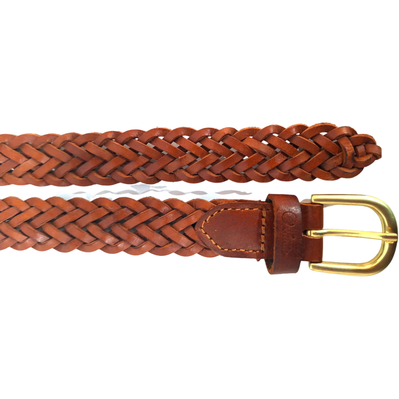 Braided casual Leather Belt - Full Grain Leather Belt - Leather Belt Men For Jean -BRD 25 mm Oxhide