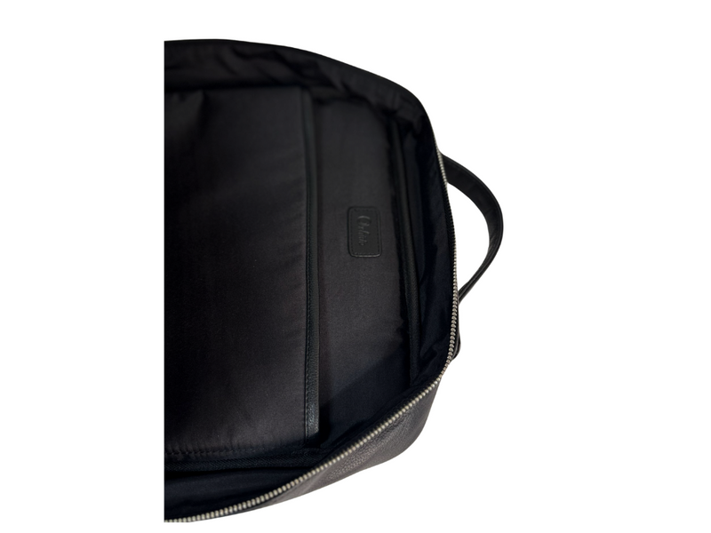 Full Grain Leather Backpack - Leather Rucksack - Leather Laptop Backpack for Men- Oxhide BLACK J0080