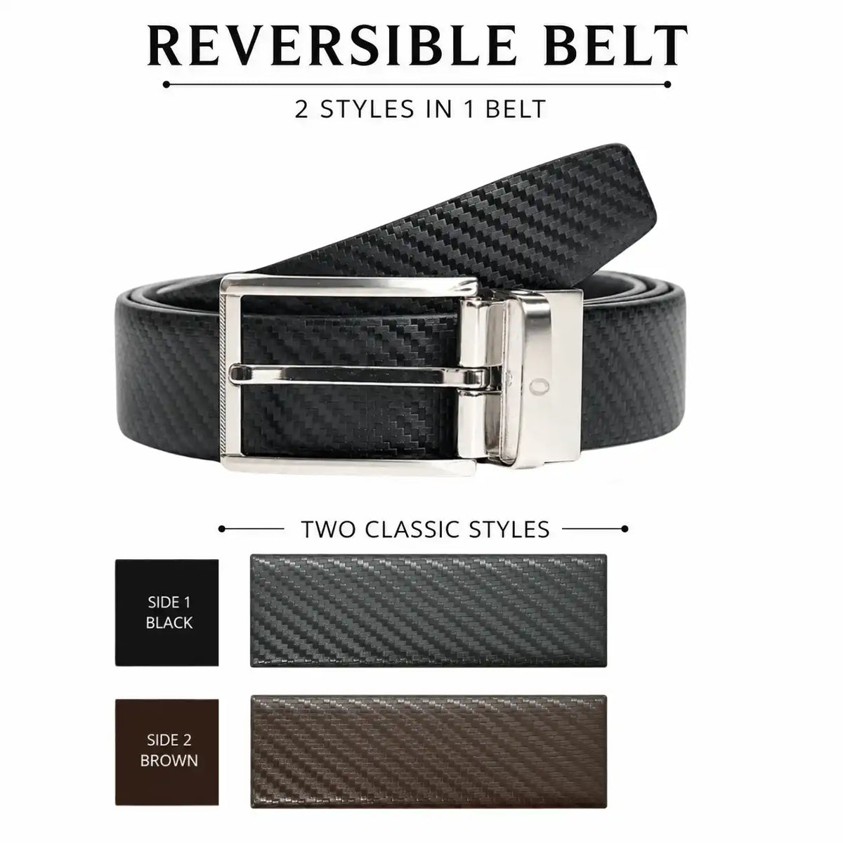Spanish leather reversible belt for men R8 – Oxhide