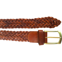 Braided casual Leather Belt - Full Grain Leather Belt - Leather Belt Men For Jean -BRD 35 mm Oxhide