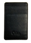 Card Holder Black vertical Grain Leather-3601